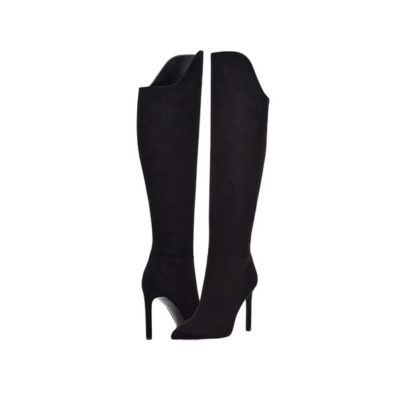 Nine West Brand New over the knee stiletto boot. Wide calf size 10 Black boot - Picture 3 of 7